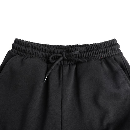 HILEELANG Big Boys Girls Black Wide Leg Cargo Sweatpants Fleece Pants