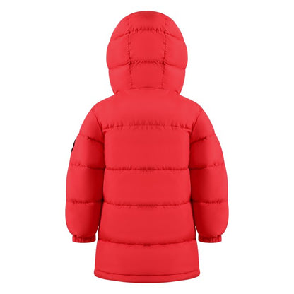 HILEELANG Toddler Boy Girl Winter Puffer Jackets Coats Christmas Red Hooded Light Weight Warm Padded Outerwear