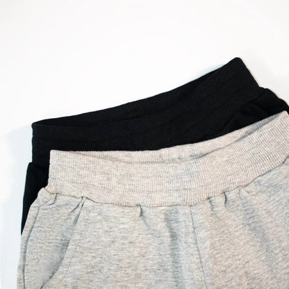 HILEELANG Toddler Boy Pants Jogger Sweatpants 2-Pack Set Pull on Grey Black Cotton Pants