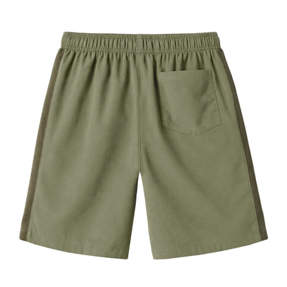 HILEELANG 5-15T Boys 2-Pack Quick Dry Athletic Sweat Shorts, Elastic Waist Active Shorts with Zipper Pockets for Kids Youth