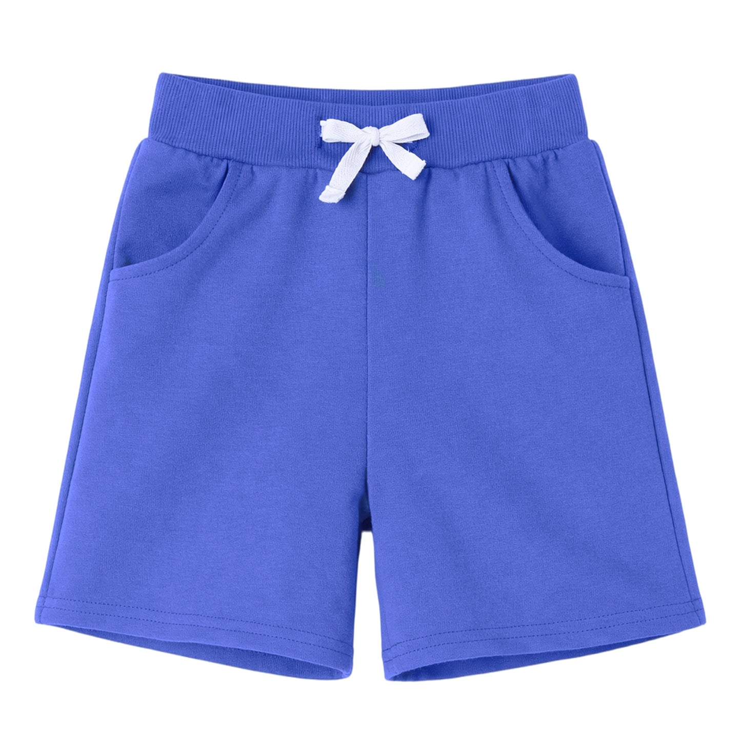 HILEELANG Toddler Boys' Cotton Shorts 3-Pack with Pockets, Grey/Green/Blue
