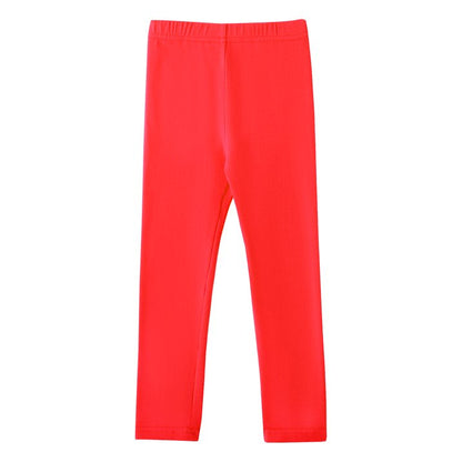 HILEELANG Toddler Kids' Fall & Winter Leggings Ages 1 - 2Y 95% Cotton + 5% Spandex Soft & Skin - Friendly Colors Beige Bright Red Dark Green
