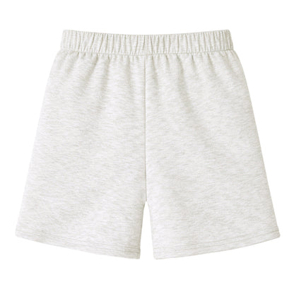 HILEELANG Toddler Girl' Cotton Shorts 2-Pack with Pockets, Grey/purple