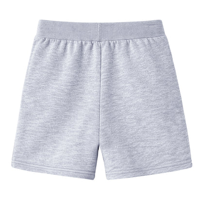 HILEELANG Toddler Boys' Cotton Shorts 3-Pack with Pockets, Grey/Black/Green
