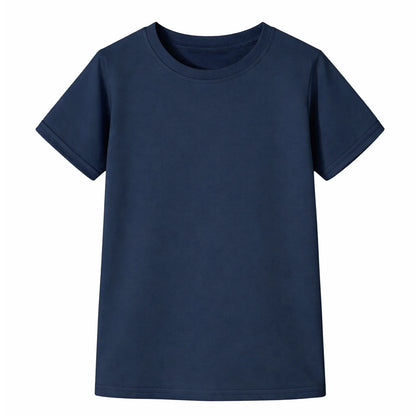 HILEELANG 4-13 Little Boys Light Blue Yellow Mint 100% Cotton Team Crew Camp 3-Pack Short Sleeve T Shirt Summer Tops