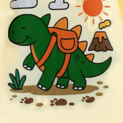 HILEELANG Toddler Boys（2Y-7Y) Shirt 3-Pack Dinosaurs Graphic Long-Sleeve Tees Winter Cotton Casual Crewneck T-Shirts