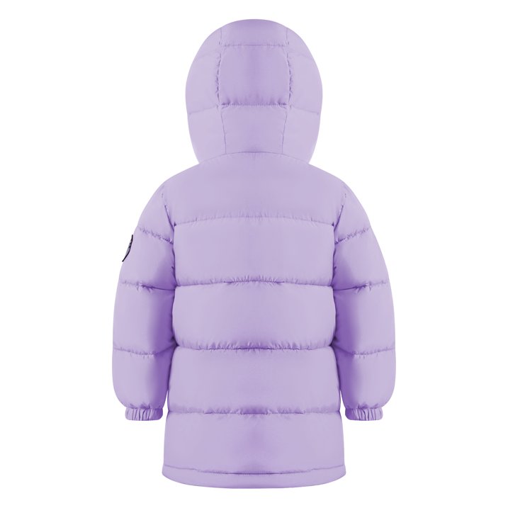 HILEELANG Toddler Girl Winter Puffer Jackets Coats Lavender Purple Hooded Light Weight Warm Padded Outerwear