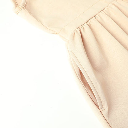 HILEELANG 3-13Y Girls School Jumper Dress with Pockets Sleeveless Uniform Dress Elastic Back Waist for Toddler Little Big Girls Khaki