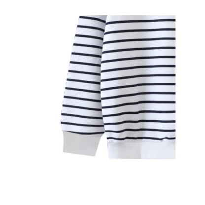 HILEELANG Toddle Girl Sweatshirts Black and White Rainbow Cotton Casual Round Neck Long Sleeve Pullover Tops Sweater Shirt