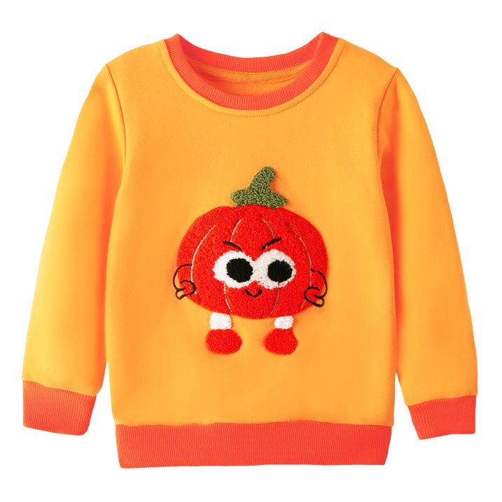 HILEELANG Toddler Boys Girls（12M-7T) OrangePumpkin Sweatshirt – Halloween & Thanksgiving Pullover Tops for Boys Girls, Cute Autumn Outfit