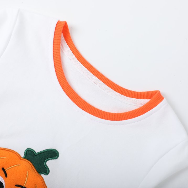 HILEELANG Toddler Boys Girls（12M-7T) WhitePumpkin Sweatshirt – Halloween & Thanksgiving Pullover Tops for Boys Girls, Cute Autumn Outfit