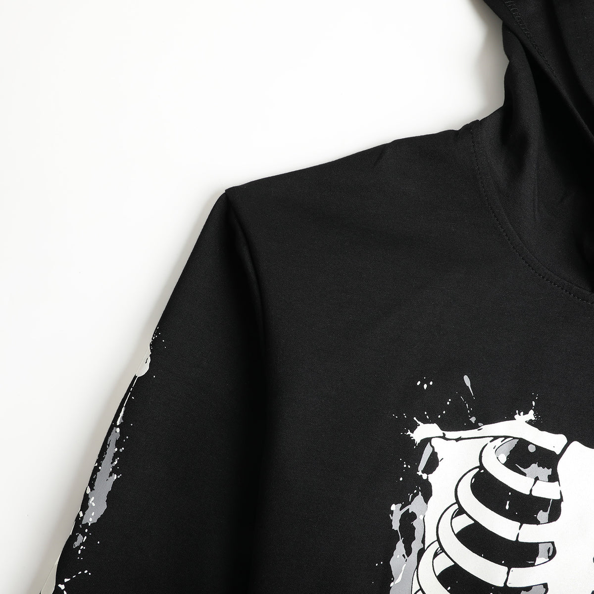 HILEELANG Kids Neon Skeleton Double Print Hoodie, Boys Girls