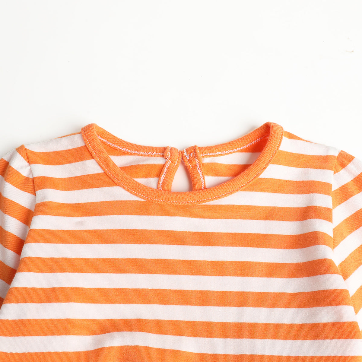 HILEELANG  Girls Pumpkin Stripe Layered Dress 2-7Y
