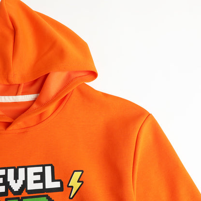 HILEELANG Kids Halloween Gaming Ghost Pumpkin Hoodie, Big Kids