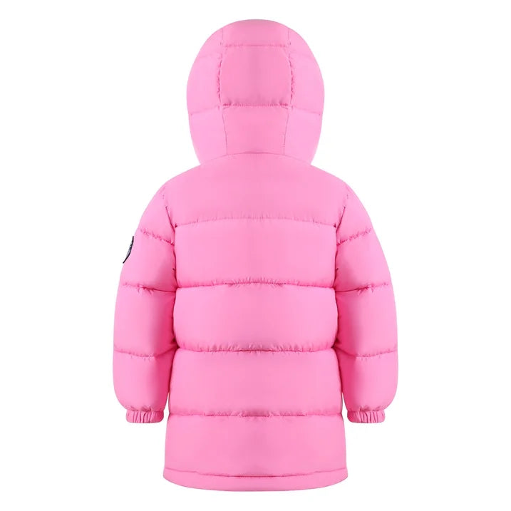 HILEELANG Toddler Girl Winter Puffer Jackets Coats Pink Hooded Light Weight Warm Padded Outerwear