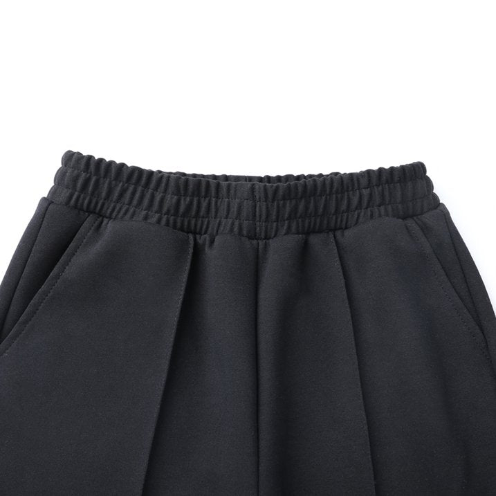 HILEELANG Girls Flare Pants Stretch Sweatpants Pull On with Pockets Black