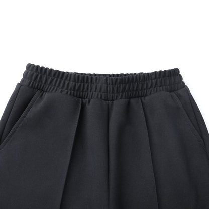 HILEELANG Girls Flare Pants Stretch Sweatpants Pull On with Pockets Black