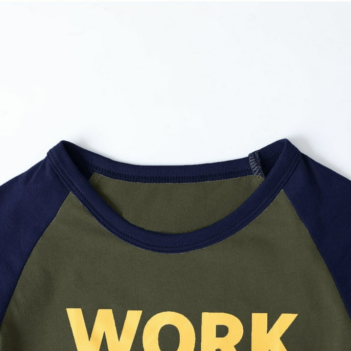 HILEELANG Toddler(2-7Y) Boys Shirt Christmas 3-Pack Elk Dinosaurs Graphic Long-Sleeve Tees Winter Cotton Casual Crewneck T-Shirts