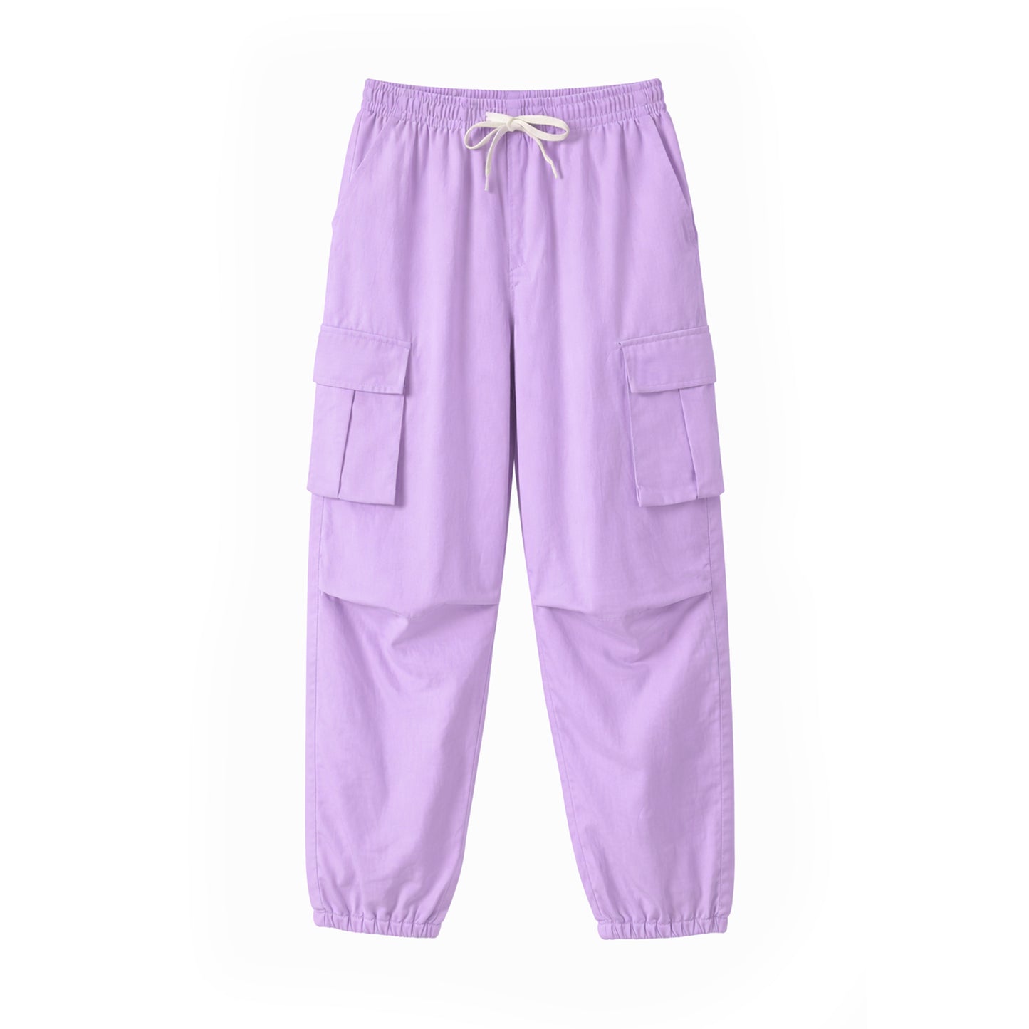 HILEELANG Kids Girl Quick-Dry Cargo Pants Lightweight 4-Way Stretch Outdoor Joggers for Girls Lavender