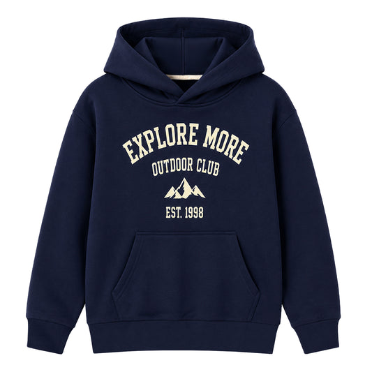 HILEELANG Big Kids Mountain Graphic Pullover Hoodie, Boys Girls