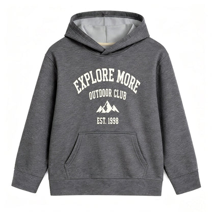 HILEELANG Big Kids Mountain Graphic Pullover Hoodie, Boys Girls
