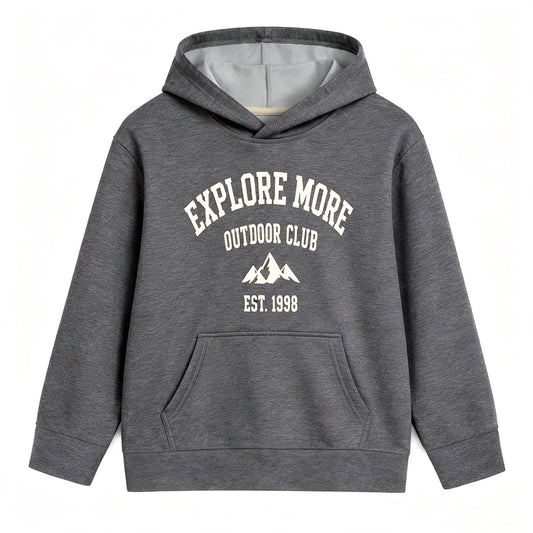 HILEELANG Big Kids Mountain Graphic Pullover Hoodie, Boys Girls