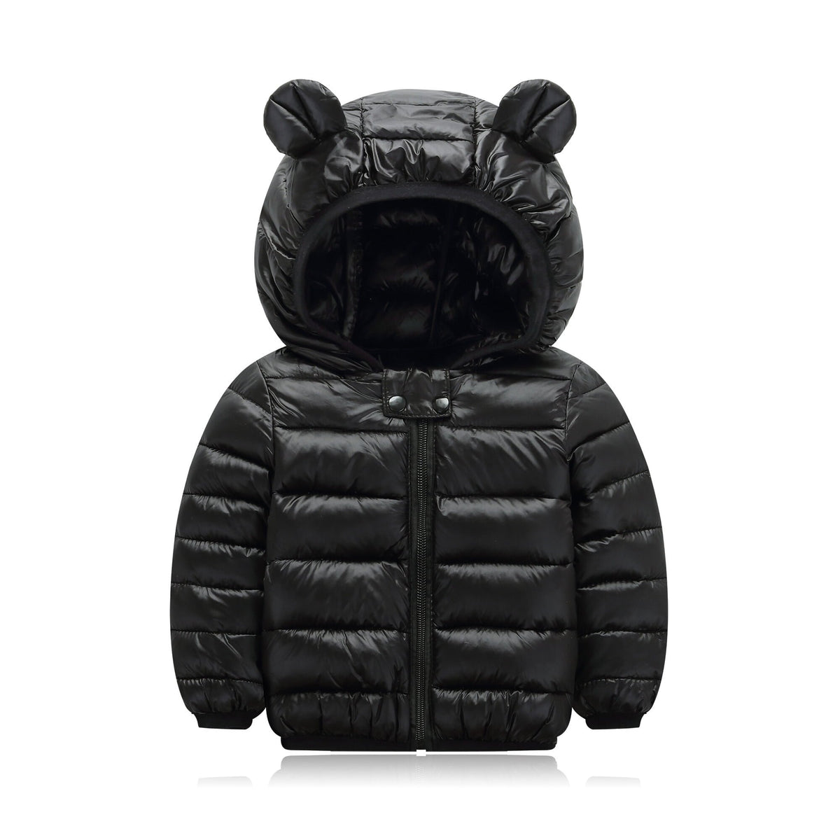 HILEELANG Toddler Baby Girl(12M-6T) Winter Puffer Jacket Coat Hooded Light Weight Padded Outwear Black