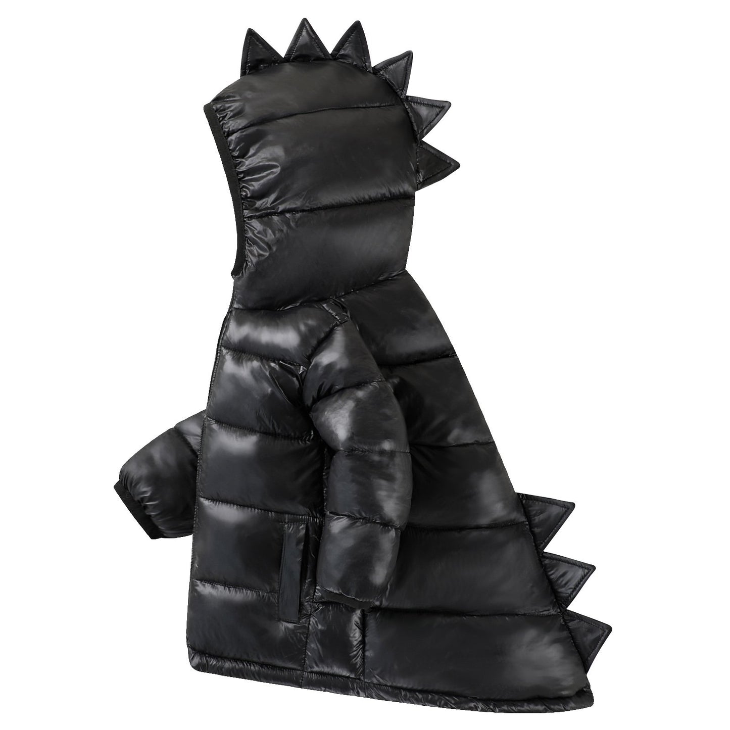 HILEELANG Toddler Boy Girl   (12M-7Y) Winter Puffer Jackets Coats Black Dinosaur Hooded Light Weight Padded Outerwear