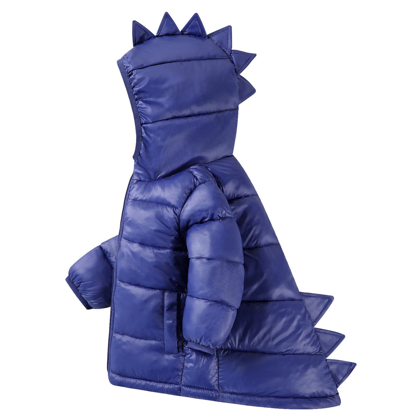 HILEELANG Toddler Boy Girl  (12M-7Y) Winter Puffer Jackets Coats Navy Blue Dinosaur Hooded Light Weight Padded Outerwear