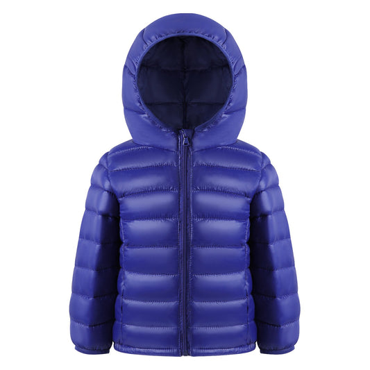 HILEELANG Toddle Boy（3-10Y) Winter Hooded Puffer Jackets Coats Light Weight Outerwear Navy Blue