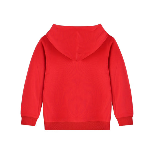 HILEELANG 4-12 Toddler/Little/Big Boys Girls Red Solid Color Hoodie Pullover