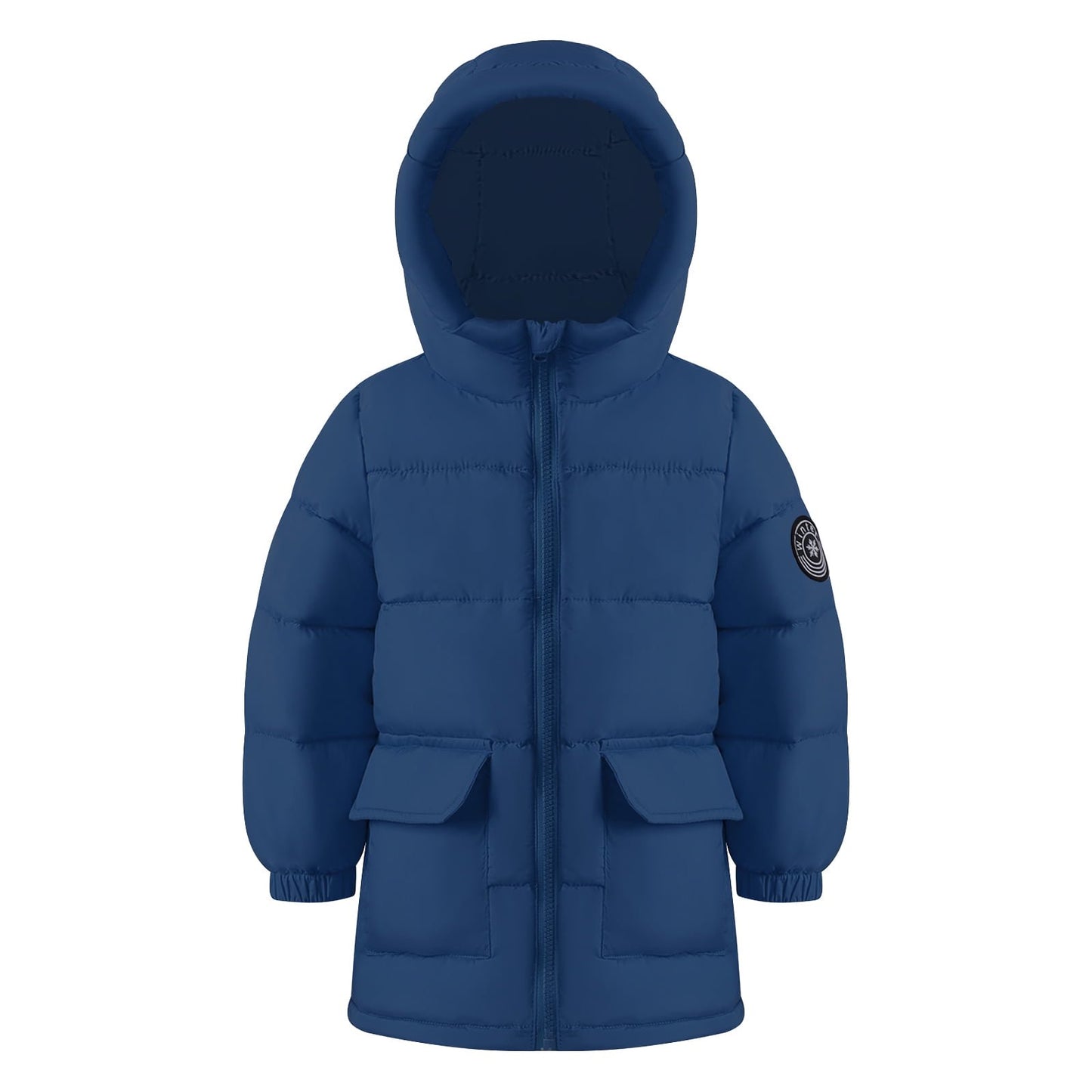 HILEELANG Toddler Boy Girl Winter Puffer Jackets Coats Navy Blue Hooded Light Weight Warm Padded Outerwear