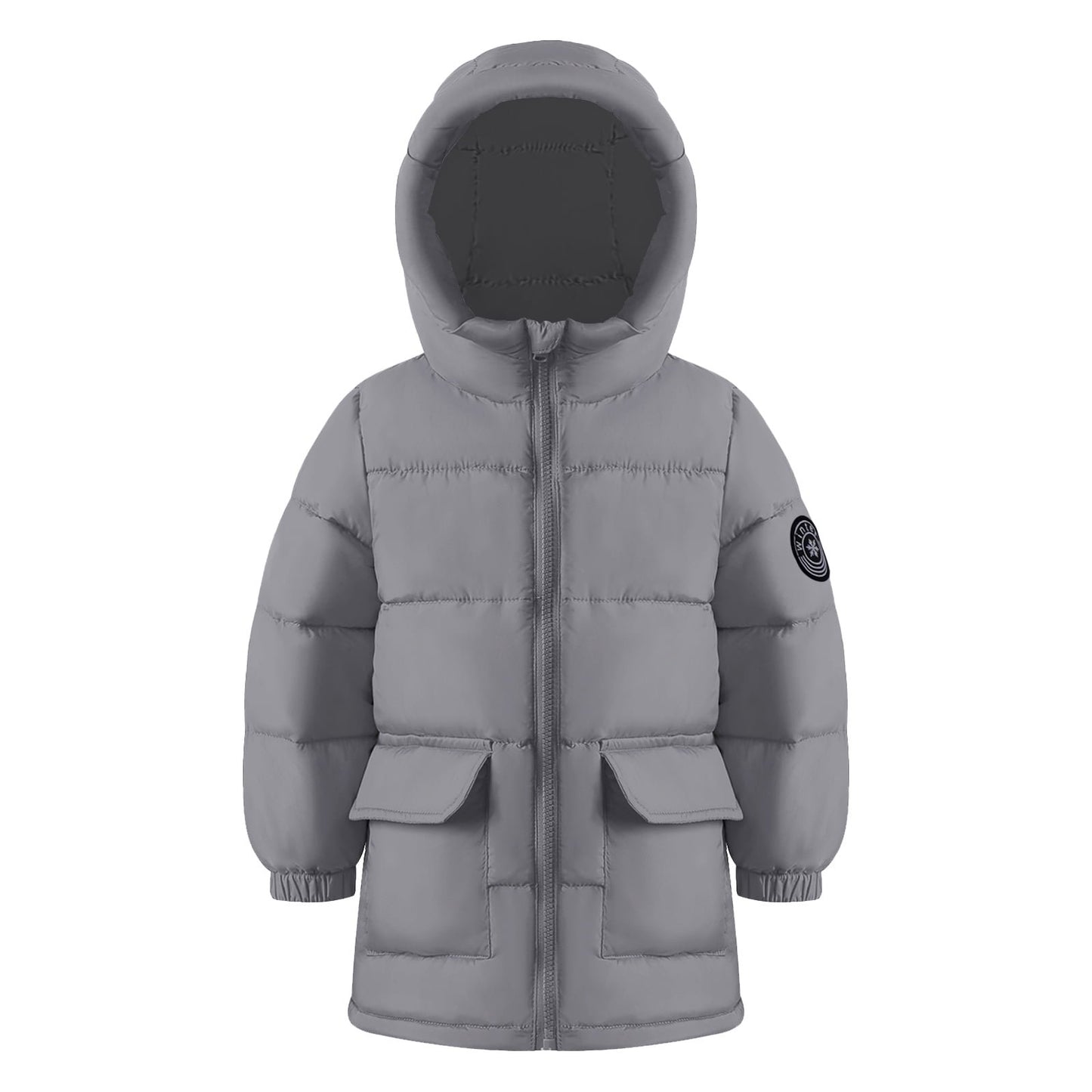 HILEELANG Toddler Boy Winter Puffer Jackets Coats Grey Hooded Light Weight Warm Padded Outerwear