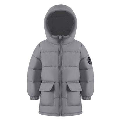 HILEELANG Toddler Boy Winter Puffer Jackets Coats Grey Hooded Light Weight Warm Padded Outerwear