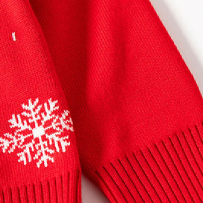 HILEELANG Toddler Boy Girl Christmas Sweater Knite Pullover Xmas Red Snowman Sweatshirts Tops
