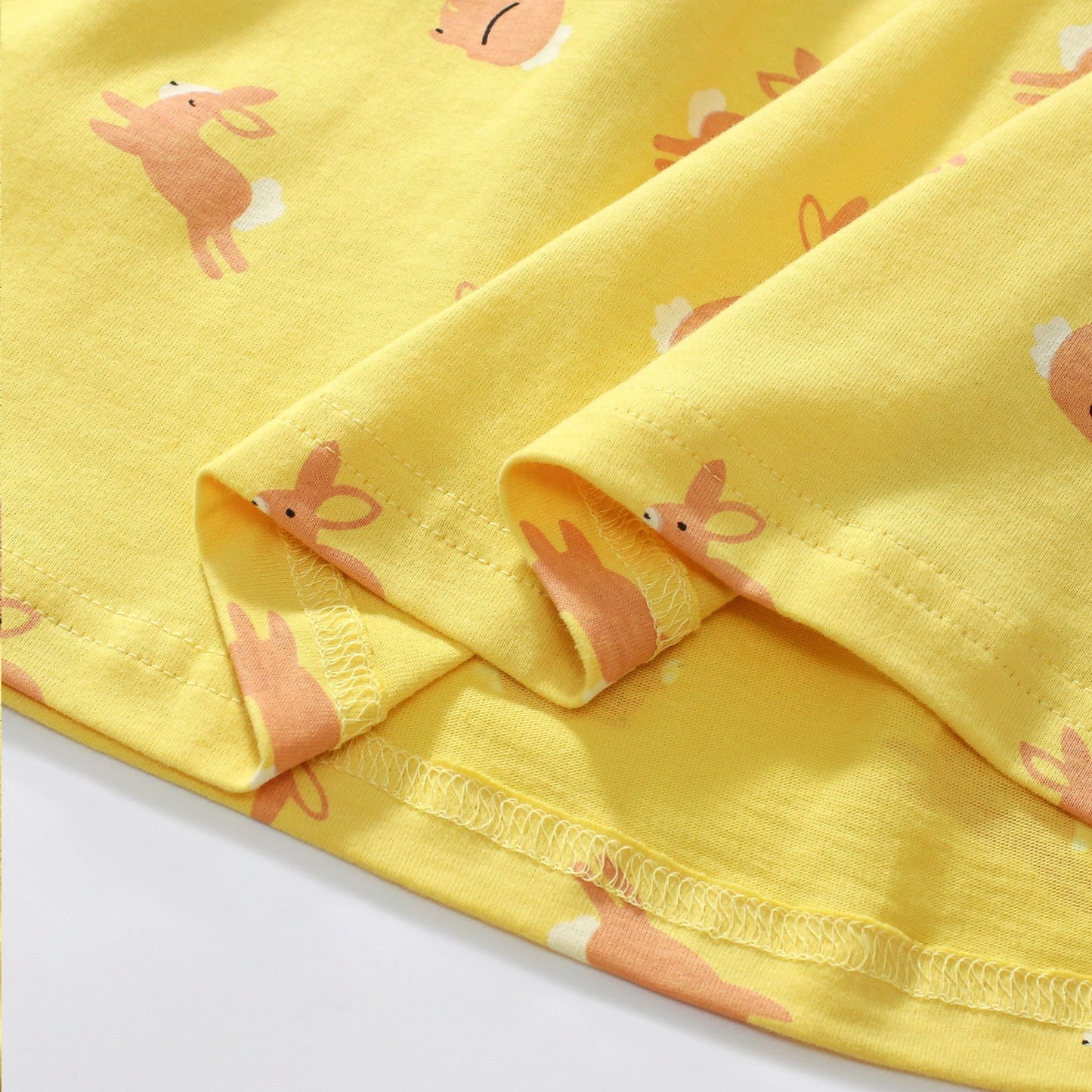HILEELANG Toddler Little Girls 2 Pack Short Sleeve Dresses, Soft Cotton Summer Play Dress Set for Vacation Birthday Everyday Wear