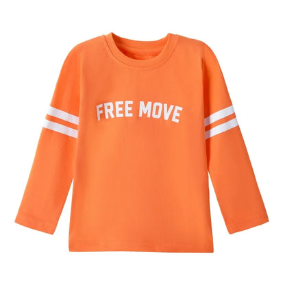 HILEELANG Toddler Boys Long Sleeve T-Shirts (18M–7Y) 4-Pack-Grey/Blue/Yellow/White, Cotton Top Tees