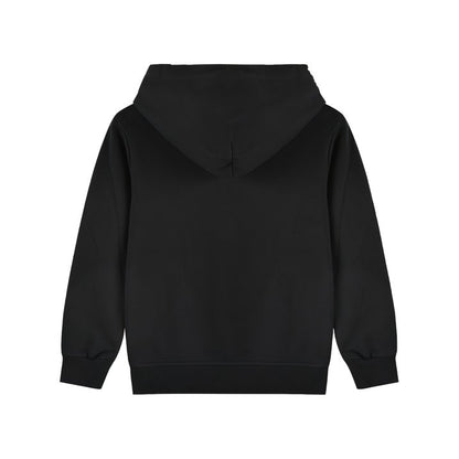 HILEELANG Toddler Boy Girl Hooded Sweatshirt Cotton Casual Basic Pure Color Black Tops Pullover Long Sleeve Shirts