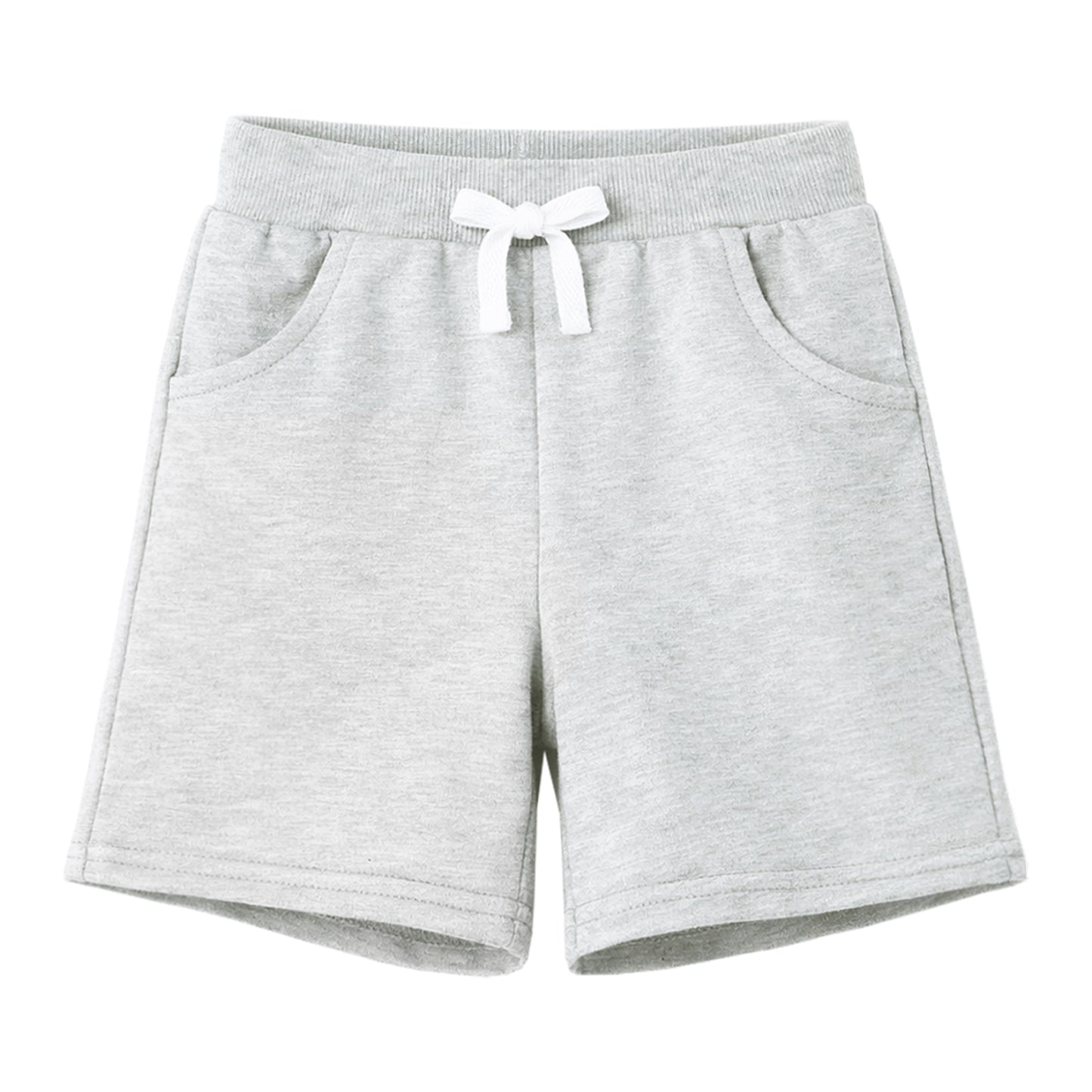 HILEELANG Toddler Boys' Cotton Shorts 3-Pack with Pockets, khaki/Grey/Navy