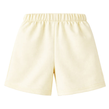 HILEELANG Toddler Girl' Cotton Shorts 2-Pack with Pockets, Grey/purple
