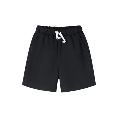 HILEELANG 4-13 Little/Big Boys Charcoal Basketball Graphic Cotton Blend Tops & Shorts Set