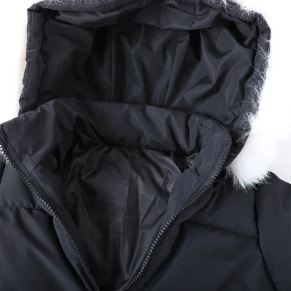 HILEELANG Toddler Baby Kids Winter Puffer Jacket with Detachable Hood and Faux Fur Trim – Warm Windproof Water-Resistant Coat for Boys and Girls