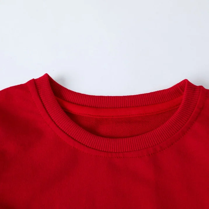 HILEELANG Toddler Girls(2-7Y) Christmas Red Sweatshirt - Kids Festive Unicorn Pullover Holiday Crewneck Tops Long Sleeve