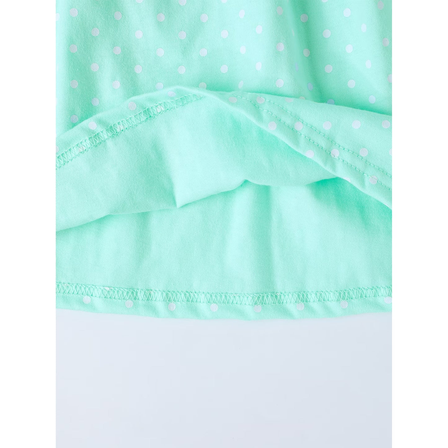HILEELANG 2-8T Toddler/Little Girls Mint Green Polka Dot Daisy 100% Cotton Dress