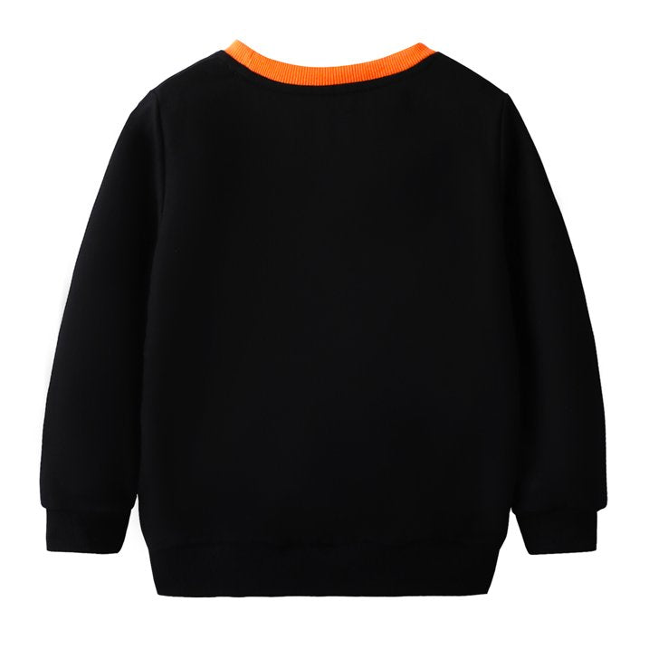 HILEELANG Toddler Boys Girls（12M-7T) BlackPumpkin Sweatshirt – Halloween & Thanksgiving Pullover Tops for Boys Girls, Cute Autumn Outfit