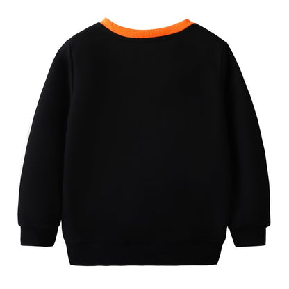 HILEELANG Toddler Boys Girls（12M-7T) BlackPumpkin Sweatshirt – Halloween & Thanksgiving Pullover Tops for Boys Girls, Cute Autumn Outfit