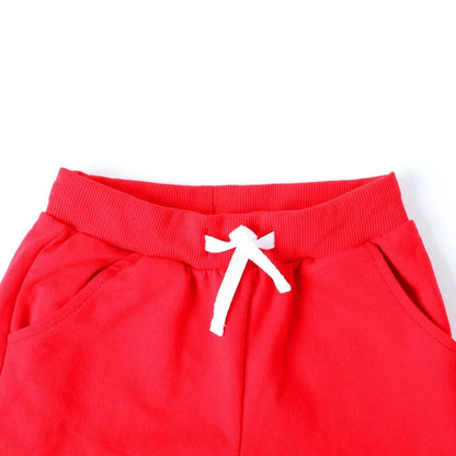 HILEELANG Baby Boys Cotton Jogger Sweatpants 3 Pack, Red Brown Green Soft Elastic Waist Playwear Sport Pants with Pockets