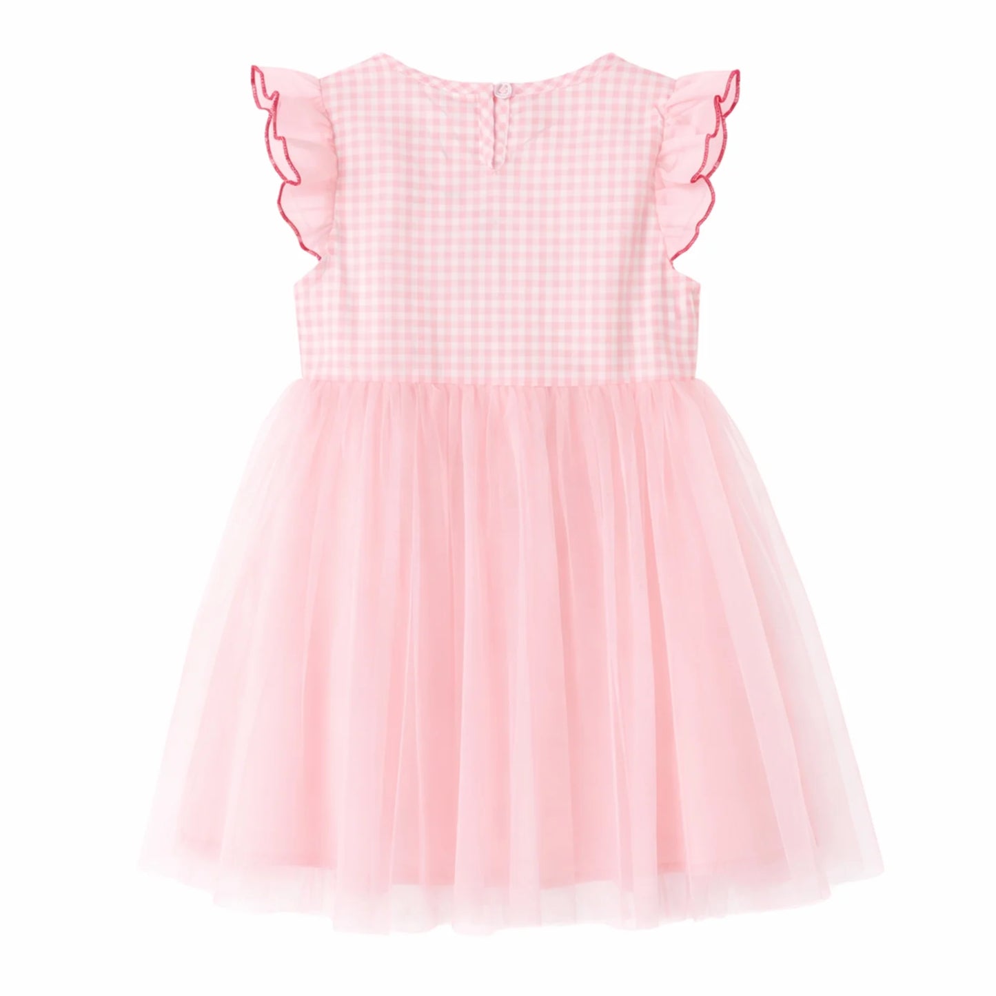 HILEELANG Toddler Girls 2–7T Cotton Summer Dress, Flutter Sleeve Strawberry Graphic Casual Dress