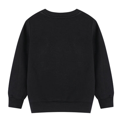HILEELANG Toddler Boy Black Sweatshirts Halloween Skeleton Pumpkin Graphic Glow in the Dark Crewneck Long Sleeve Pullover Cotton Top Sweater Shirts