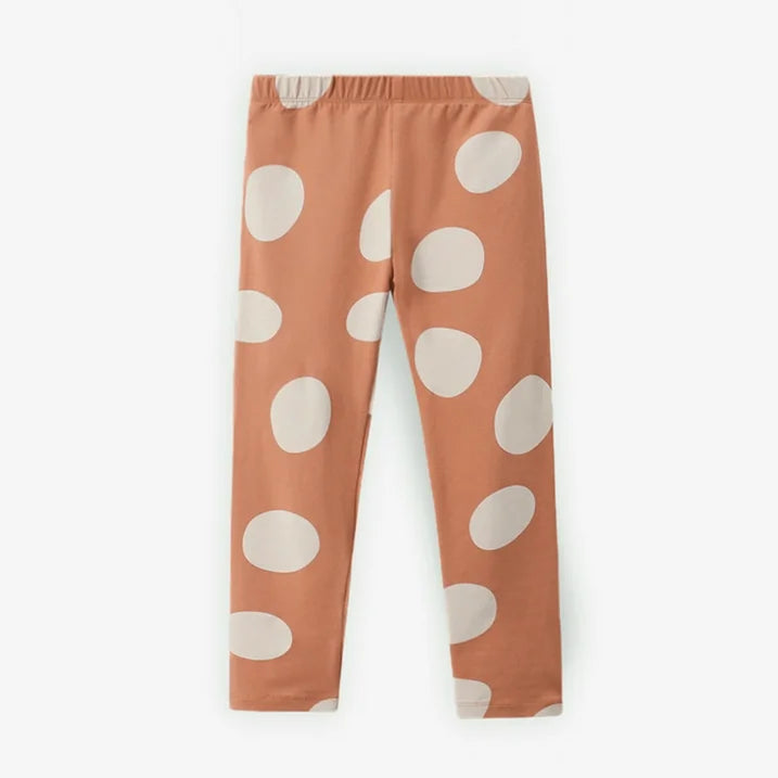 HILEELANG Toddler Girl Sweatshirt and Leggings Set（Age:2-7Y) – Lotus leaf Long Sleeve Pink Fairy Dance Pullover and Brown Pants, Fall Winter for Kids